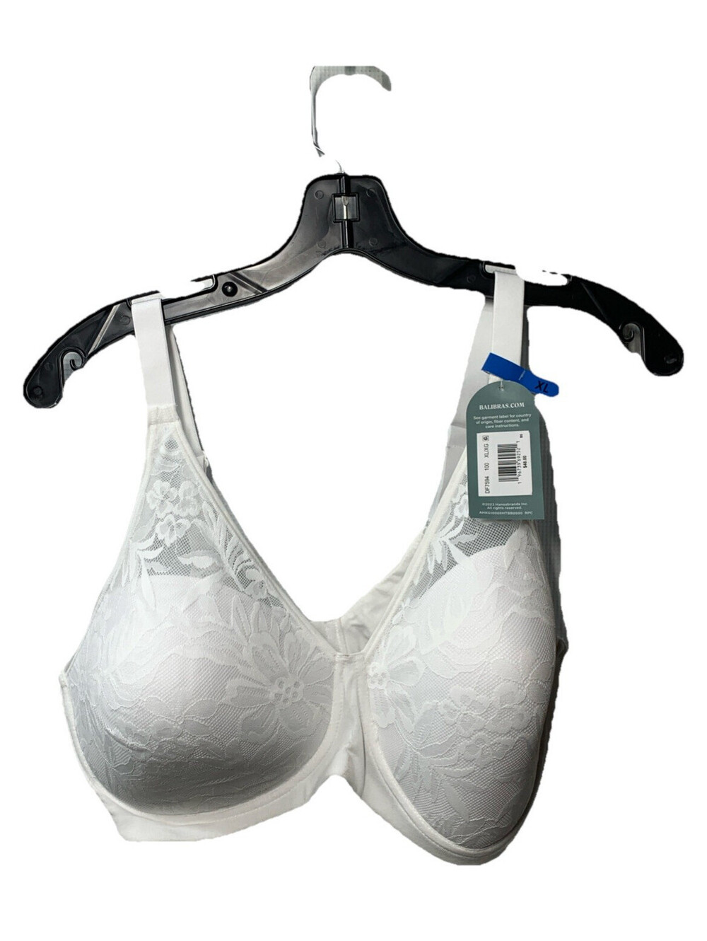 Bali DF7594 Breathe Modal T-Shirt Breathable Wireless Convertible Bra White XL